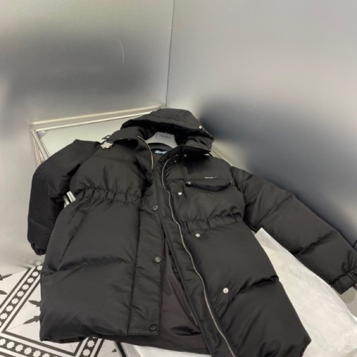 Cheap Prada Down Feather Coat Long Sleeved For Women #1141349 Replica Wholesale [$160.00 USD] [ITEM#1141349] on Replica Prada Down Feather Coat