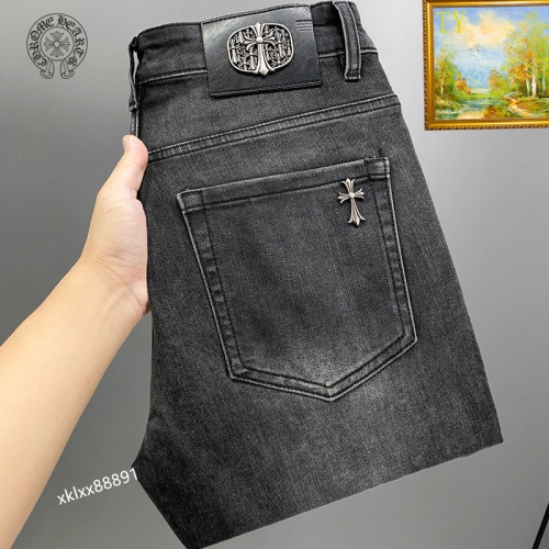 Cheap Chrome Hearts Jeans For Men #1141791 Replica Wholesale [$48.00 USD] [ITEM#1141791] on Replica Chrome Hearts Jeans
