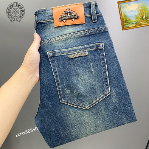 Cheap Chrome Hearts Jeans For Men #1141821 Replica Wholesale [$48.00 USD] [ITEM#1141821] on Replica Chrome Hearts Jeans