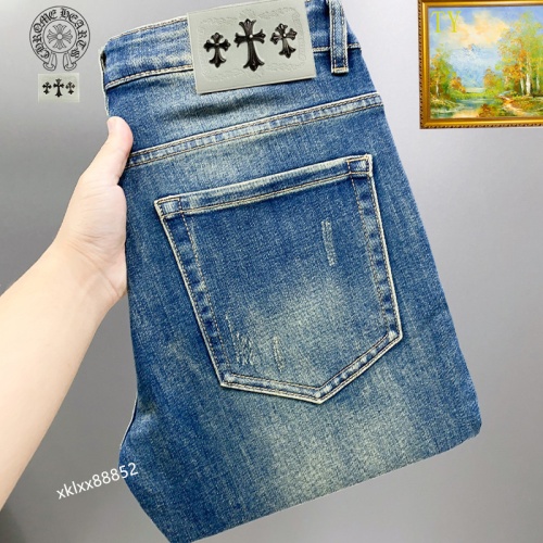 Cheap Chrome Hearts Jeans For Men #1141822 Replica Wholesale [$48.00 USD] [ITEM#1141822] on Replica Chrome Hearts Jeans