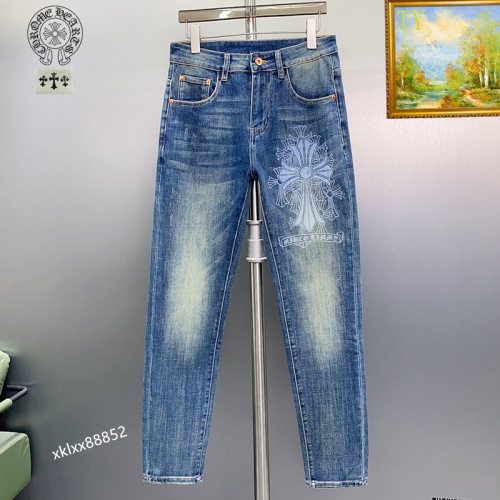Cheap Chrome Hearts Jeans For Men #1141822 Replica Wholesale [$48.00 USD] [ITEM#1141822] on Replica Chrome Hearts Jeans