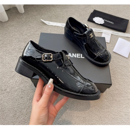 Cheap Chanel Leather Shoes For Women #1143529 Replica Wholesale [$96.00 USD] [ITEM#1143529] on Replica Chanel Leather Shoes
