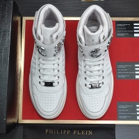 Cheap Philipp Plein PP High Tops Shoes For Men #1134066 Replica Wholesale [$130.00 USD] [ITEM#1134066] on Replica Philipp Plein PP High Tops Shoes