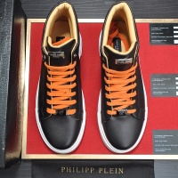 Cheap Philipp Plein PP High Tops Shoes For Men #1134101 Replica Wholesale [$118.00 USD] [ITEM#1134101] on Replica Philipp Plein PP High Tops Shoes