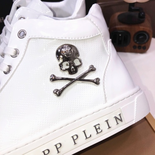 Cheap Philipp Plein PP High Tops Shoes For Men #1148172 Replica Wholesale [$88.00 USD] [ITEM#1148172] on Replica Philipp Plein PP High Tops Shoes