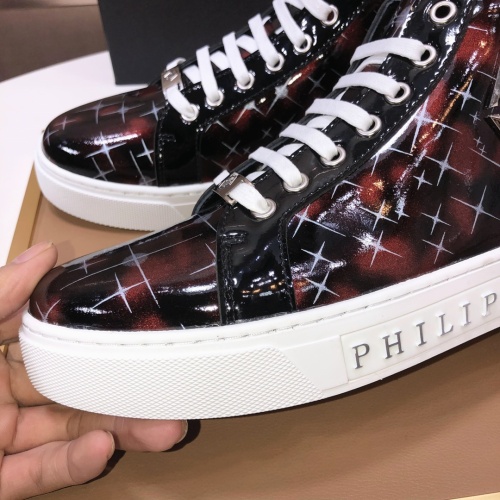 Cheap Philipp Plein PP High Tops Shoes For Men #1148183 Replica Wholesale [$88.00 USD] [ITEM#1148183] on Replica Philipp Plein PP High Tops Shoes