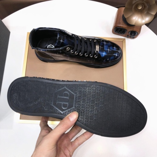 Cheap Philipp Plein PP High Tops Shoes For Men #1148186 Replica Wholesale [$88.00 USD] [ITEM#1148186] on Replica Philipp Plein PP High Tops Shoes