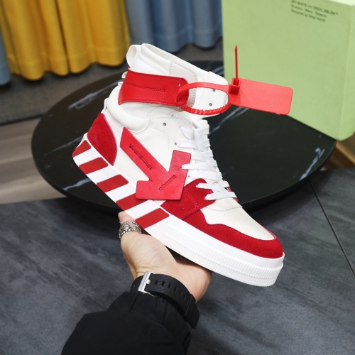Cheap Off-White High Tops Shoes For Men #1148586 Replica Wholesale [$105.00 USD] [ITEM#1148586] on Replica Off-White High Tops Shoes