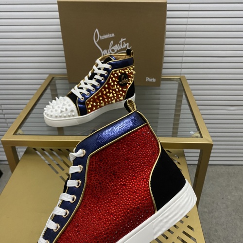 Cheap Christian Louboutin High Top Shoes For Men #1148722 Replica Wholesale [$98.00 USD] [ITEM#1148722] on Replica Christian Louboutin High Top Shoes