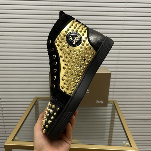 Cheap Christian Louboutin High Top Shoes For Men #1148724 Replica Wholesale [$98.00 USD] [ITEM#1148724] on Replica Christian Louboutin High Top Shoes
