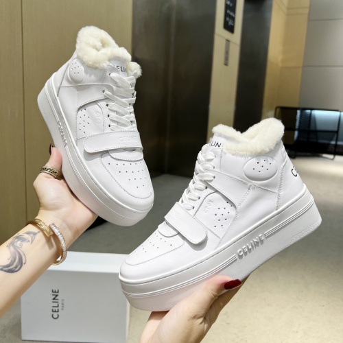 Cheap Celine High Top Shoes For Women #1149736 Replica Wholesale [$112.00 USD] [ITEM#1149736] on Replica Celine High Top Shoes