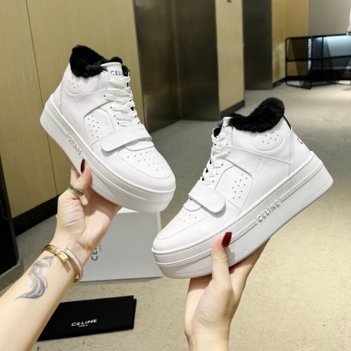 Cheap Celine High Top Shoes For Women #1149738 Replica Wholesale [$112.00 USD] [ITEM#1149738] on Replica Celine High Top Shoes