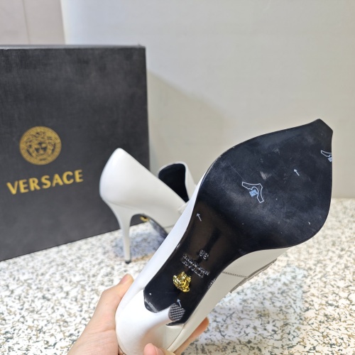 Cheap Versace High-Heeled Shoes For Women #1150195 Replica Wholesale [$130.00 USD] [ITEM#1150195] on Replica Versace High-Heeled Shoes