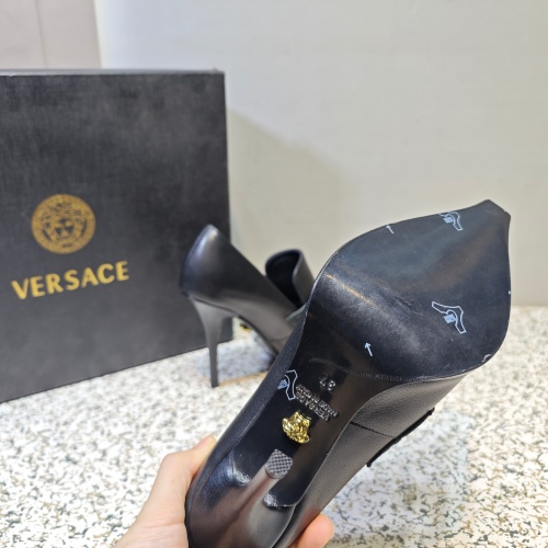 Cheap Versace High-Heeled Shoes For Women #1150196 Replica Wholesale [$130.00 USD] [ITEM#1150196] on Replica Versace High-Heeled Shoes