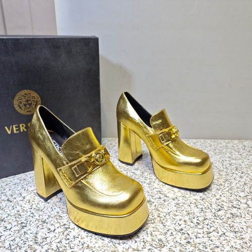 Cheap Versace High-Heeled Shoes For Women #1150220 Replica Wholesale [$105.00 USD] [ITEM#1150220] on Replica Versace High-Heeled Shoes