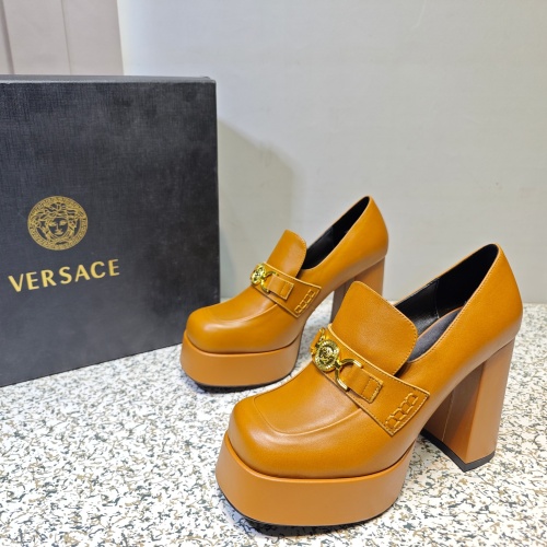Cheap Versace High-Heeled Shoes For Women #1150221 Replica Wholesale [$105.00 USD] [ITEM#1150221] on Replica Versace High-Heeled Shoes
