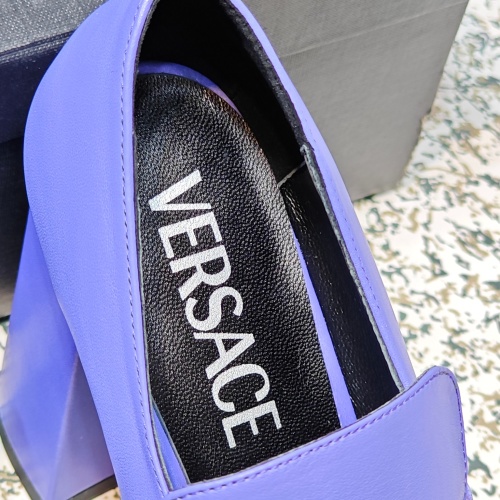 Cheap Versace High-Heeled Shoes For Women #1150223 Replica Wholesale [$105.00 USD] [ITEM#1150223] on Replica Versace High-Heeled Shoes