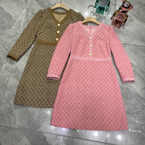 Cheap Louis Vuitton LV Dresses Long Sleeved For Women #1152142 Replica Wholesale [$92.00 USD] [ITEM#1152142] on Replica Louis Vuitton LV Dresses