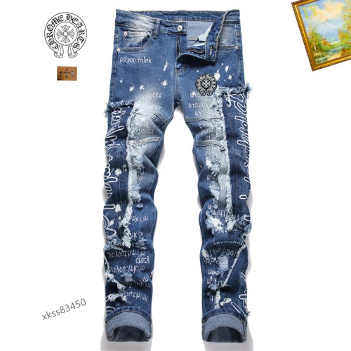 Cheap Chrome Hearts Jeans For Men #1152823 Replica Wholesale [$48.00 USD] [ITEM#1152823] on Replica Chrome Hearts Jeans