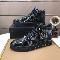 Cheap Philipp Plein PP High Tops Shoes For Men #1148184 Replica Wholesale [$88.00 USD] [ITEM#1148184] on Replica Philipp Plein PP High Tops Shoes