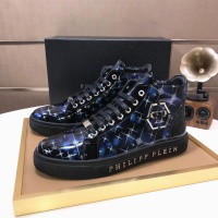 Cheap Philipp Plein PP High Tops Shoes For Men #1148186 Replica Wholesale [$88.00 USD] [ITEM#1148186] on Replica Philipp Plein PP High Tops Shoes