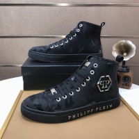 Cheap Philipp Plein PP High Tops Shoes For Men #1148194 Replica Wholesale [$88.00 USD] [ITEM#1148194] on Replica Philipp Plein PP High Tops Shoes