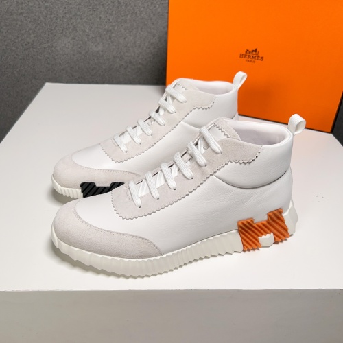 Cheap Hermes High Tops Shoes For Men #1155492 Replica Wholesale [$125.00 USD] [ITEM#1155492] on Replica Hermes High Tops Shoes