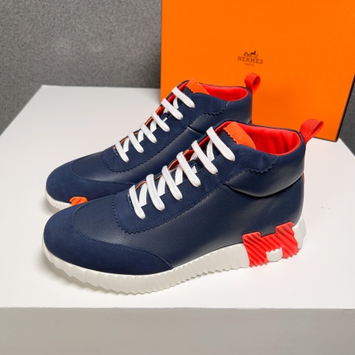 Cheap Hermes High Tops Shoes For Men #1155496 Replica Wholesale [$125.00 USD] [ITEM#1155496] on Replica Hermes High Tops Shoes