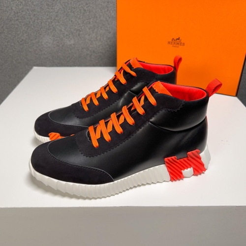 Cheap Hermes High Tops Shoes For Men #1155497 Replica Wholesale [$125.00 USD] [ITEM#1155497] on Replica Hermes High Tops Shoes