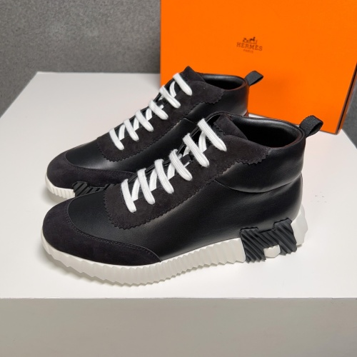 Cheap Hermes High Tops Shoes For Men #1155500 Replica Wholesale [$125.00 USD] [ITEM#1155500] on Replica Hermes High Tops Shoes