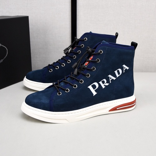 Cheap Prada High Top Shoes For Men #1155866 Replica Wholesale [$85.00 USD] [ITEM#1155866] on Replica Prada High Top Shoes