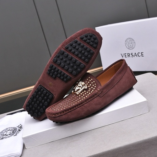 Cheap Versace Leather Shoes For Men #1156101 Replica Wholesale [$76.00 USD] [ITEM#1156101] on Replica Versace Leather Shoes