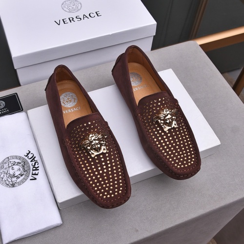 Cheap Versace Leather Shoes For Men #1156101 Replica Wholesale [$76.00 USD] [ITEM#1156101] on Replica Versace Leather Shoes