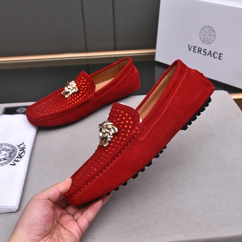 Cheap Versace Leather Shoes For Men #1156102 Replica Wholesale [$76.00 USD] [ITEM#1156102] on Replica Versace Leather Shoes