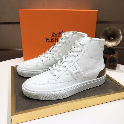 Cheap Hermes High Tops Shoes For Men #1156188 Replica Wholesale [$115.00 USD] [ITEM#1156188] on Replica Hermes High Tops Shoes