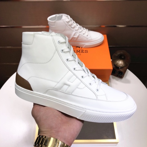 Cheap Hermes High Tops Shoes For Men #1156188 Replica Wholesale [$115.00 USD] [ITEM#1156188] on Replica Hermes High Tops Shoes