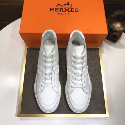 Cheap Hermes High Tops Shoes For Men #1156188 Replica Wholesale [$115.00 USD] [ITEM#1156188] on Replica Hermes High Tops Shoes