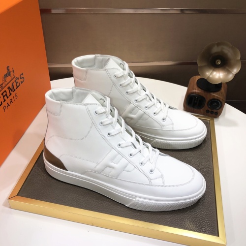 Cheap Hermes High Tops Shoes For Men #1156188 Replica Wholesale [$115.00 USD] [ITEM#1156188] on Replica Hermes High Tops Shoes