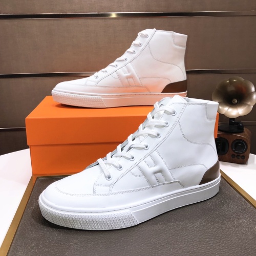 Cheap Hermes High Tops Shoes For Men #1156188 Replica Wholesale [$115.00 USD] [ITEM#1156188] on Replica Hermes High Tops Shoes