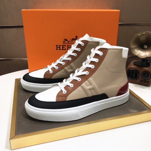 Cheap Hermes High Tops Shoes For Men #1156189 Replica Wholesale [$115.00 USD] [ITEM#1156189] on Replica Hermes High Tops Shoes