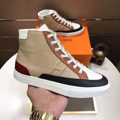 Cheap Hermes High Tops Shoes For Men #1156189 Replica Wholesale [$115.00 USD] [ITEM#1156189] on Replica Hermes High Tops Shoes