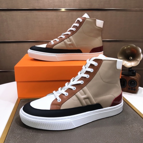 Cheap Hermes High Tops Shoes For Men #1156189 Replica Wholesale [$115.00 USD] [ITEM#1156189] on Replica Hermes High Tops Shoes