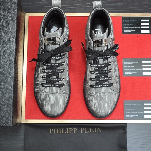 Cheap Philipp Plein PP High Tops Shoes For Men #1156209 Replica Wholesale [$88.00 USD] [ITEM#1156209] on Replica Philipp Plein PP High Tops Shoes