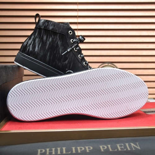Cheap Philipp Plein PP High Tops Shoes For Men #1156211 Replica Wholesale [$88.00 USD] [ITEM#1156211] on Replica Philipp Plein PP High Tops Shoes