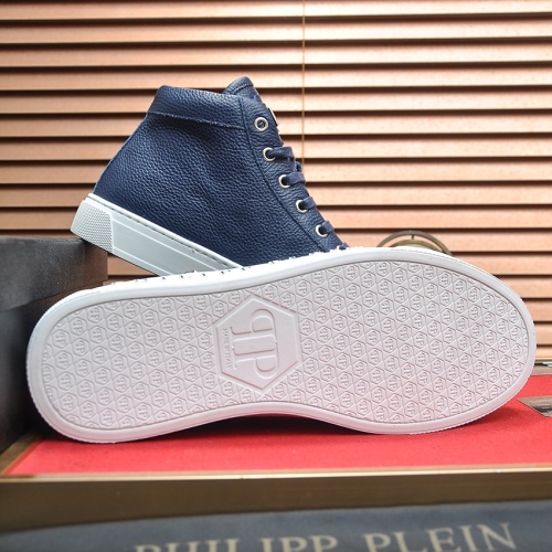 Cheap Philipp Plein PP High Tops Shoes For Men #1156213 Replica Wholesale [$88.00 USD] [ITEM#1156213] on Replica Philipp Plein PP High Tops Shoes