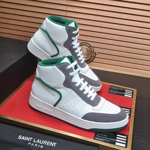 Cheap Yves Saint Laurent YSL High Tops Shoes For Men #1156221 Replica Wholesale [$98.00 USD] [ITEM#1156221] on Replica Yves Saint Laurent YSL High Tops Shoes