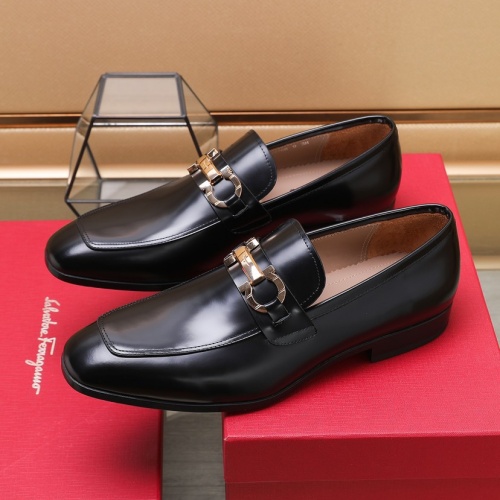 Cheap Salvatore Ferragamo Leather Shoes For Men #1156273 Replica Wholesale [$125.00 USD] [ITEM#1156273] on Replica Salvatore Ferragamo Leather Shoes