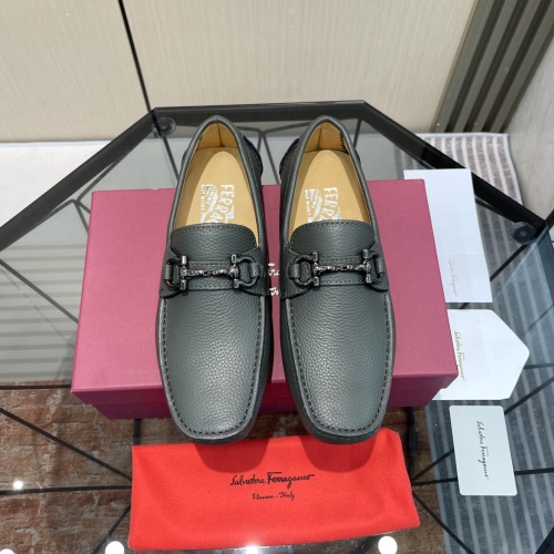 Cheap Salvatore Ferragamo Leather Shoes For Men #1156400 Replica Wholesale [$102.00 USD] [ITEM#1156400] on Replica Salvatore Ferragamo Leather Shoes