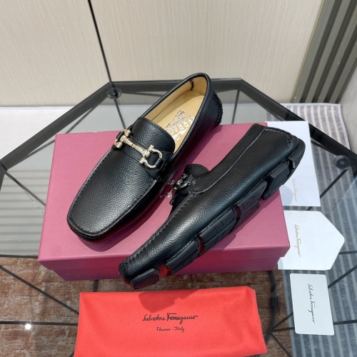 Cheap Salvatore Ferragamo Leather Shoes For Men #1156403 Replica Wholesale [$102.00 USD] [ITEM#1156403] on Replica Salvatore Ferragamo Leather Shoes