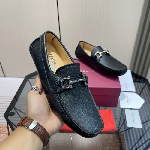 Cheap Salvatore Ferragamo Leather Shoes For Men #1156403 Replica Wholesale [$102.00 USD] [ITEM#1156403] on Replica Salvatore Ferragamo Leather Shoes